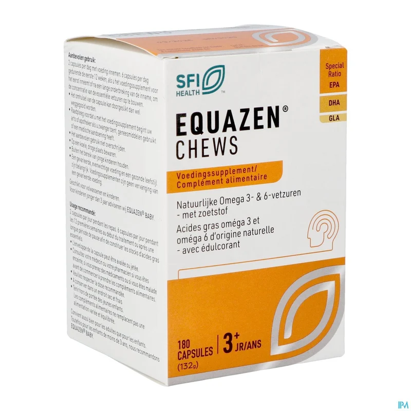 Equazen Chews Omega 3/6 Pot Caps 180