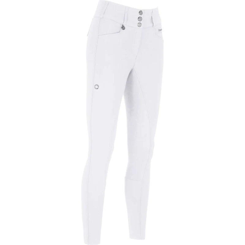 Pikeur Pantalon d'Équitation Candela New Cuir Fond de Peau Blanc