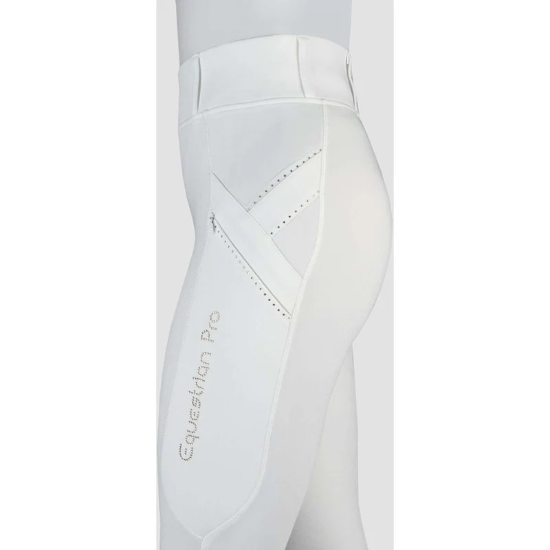 HORKA Legging d'Équitation Momentum Blanc/Or rose