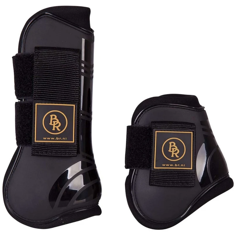 BR Ensemble tendons et coussinets de repassage Pro Tech Pu Néoprène Noir