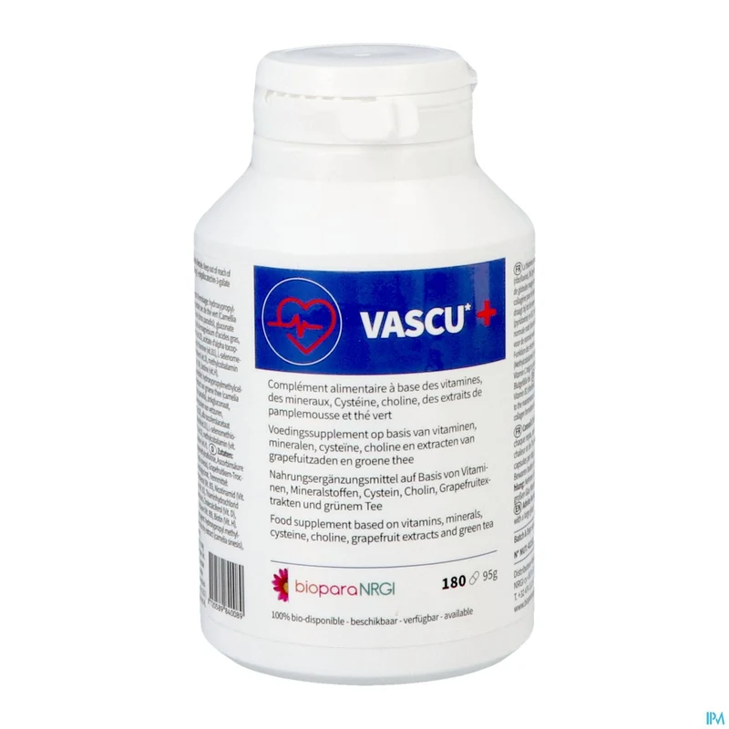 Vascu+ Caps 180 - Ondersteunt gezonde bloedvaten & bloeddruk | Met vitaminen & plantenextracten