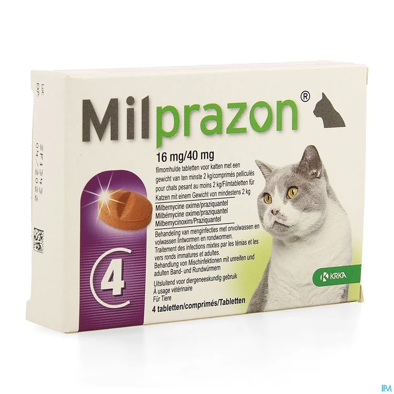 Milprazon 16mg/ 40mg Kat +2kg Comp 1x4