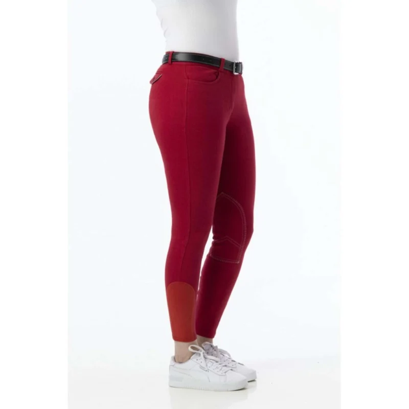 Riding World Pantalon d'Équitation Alexandrie Kids Rouge