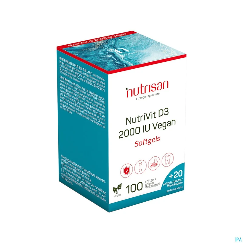 Nutrivit D3 2000 Iu Vegan Softgels 100+20 Gratis