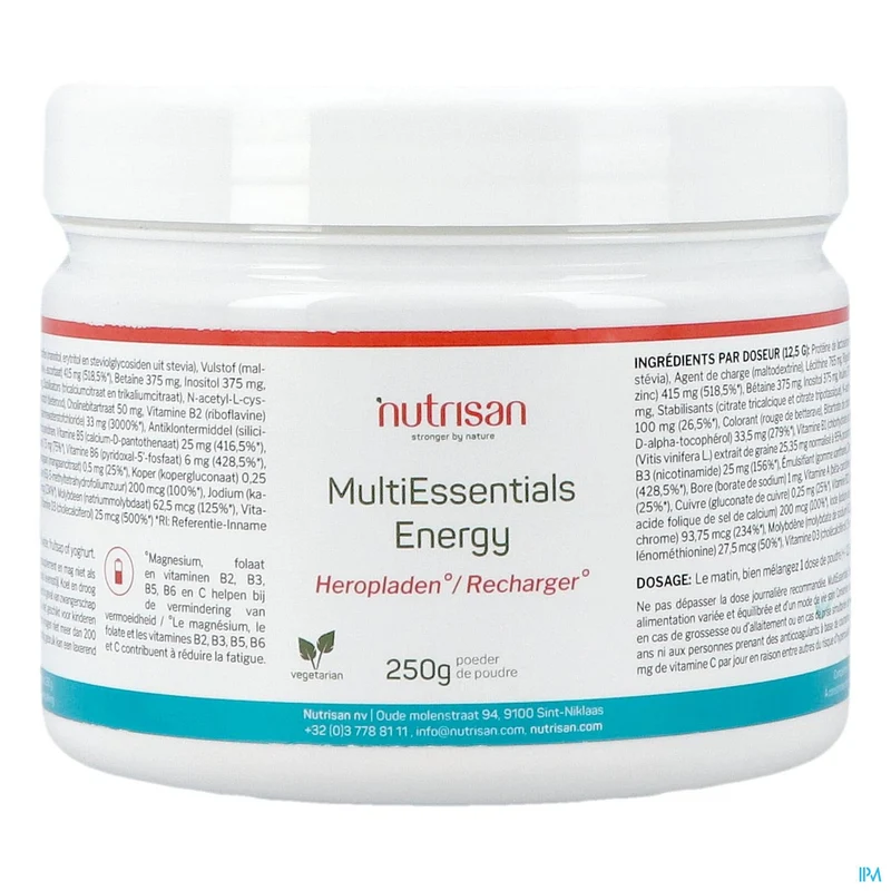 Nutrisan Multiessentials Energy 250g - Complete Energieboost met Vitaminen en Mineralen