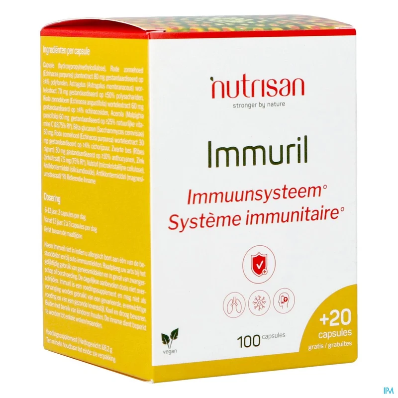 Nutrisan Immuril V-caps - Natuurlijke Weerstandbooster tegen Vermoeidheid