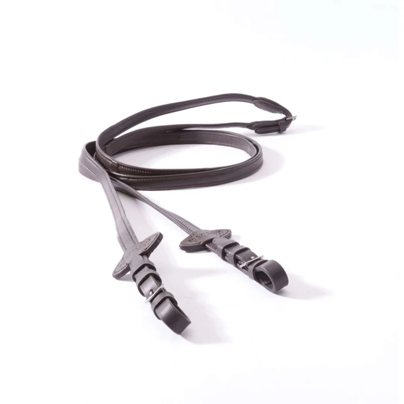 Kavalkade Rênes Cuir Doux Étroit Marron