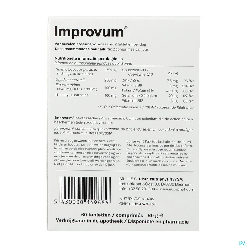 Improvum Tabl 60 Nutriphyt Nf
