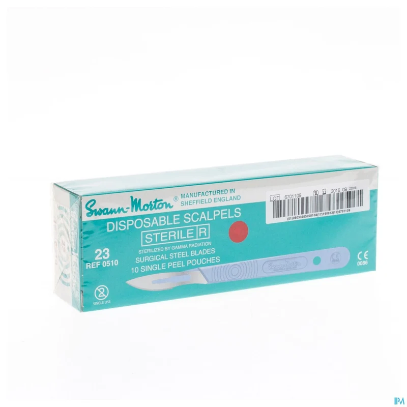 Scalpel S.m Nr23 | 10 steriele wegwerpmessen | Chirurgie