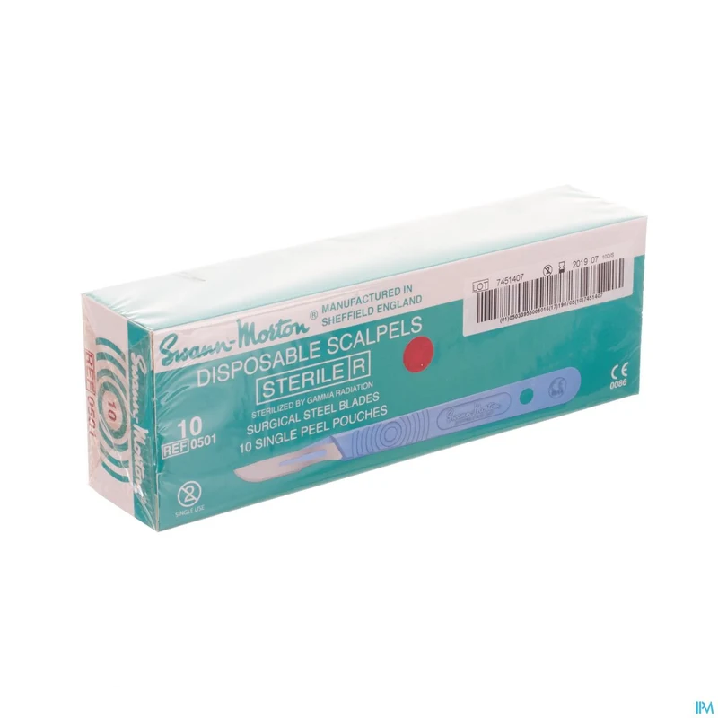 Scalpel S.m Disposable Steriel Nr10 - Set van 10 Steriele Wegwerpmesjes voor Chirurgie