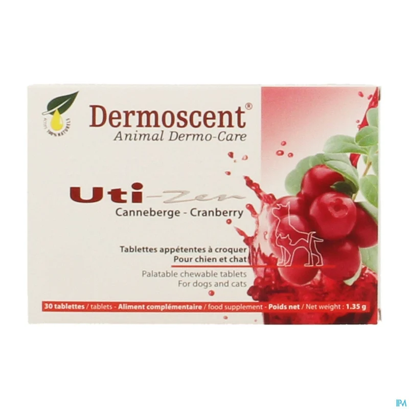 Dermoscent Uti-zen Hond Kat Tabl 30
