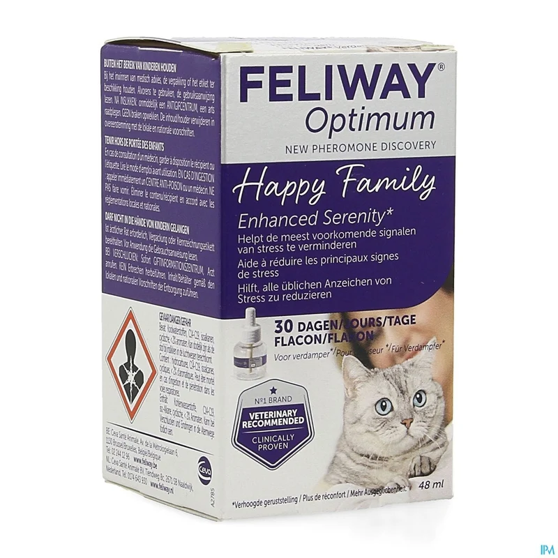 Feliway Optimum Kat Refill 30 Dagen Fl 48ml