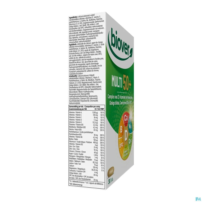 Biover Multi 50+ | 30 tabletten | Vitaminen en mineralen 50+