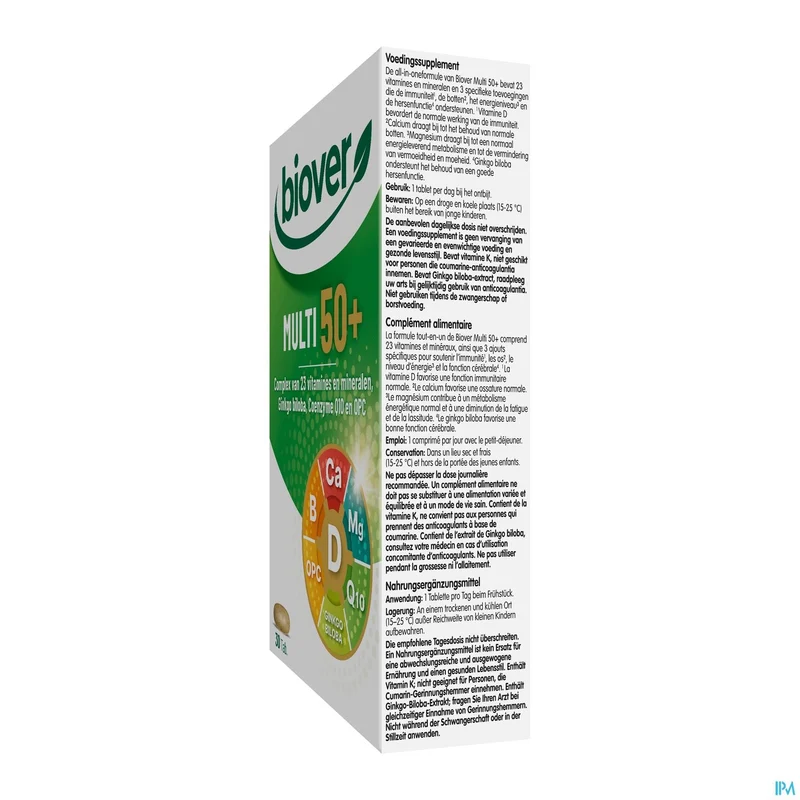 Biover Multi 50+ | 30 tabletten | Vitaminen en mineralen 50+