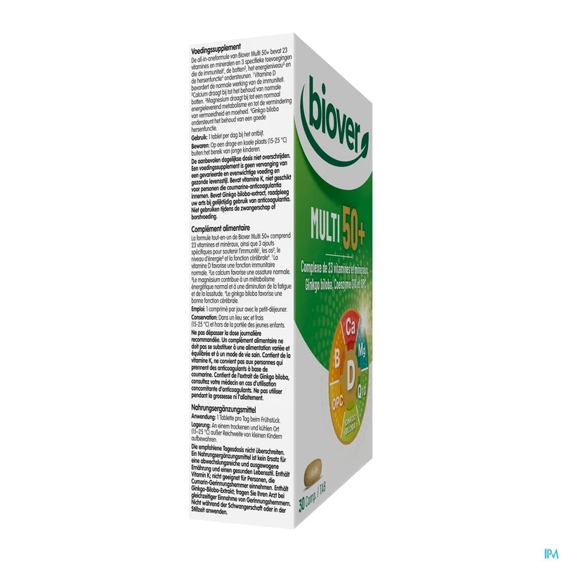 Biover Multi 50+ | 30 tabletten | Vitaminen en mineralen 50+