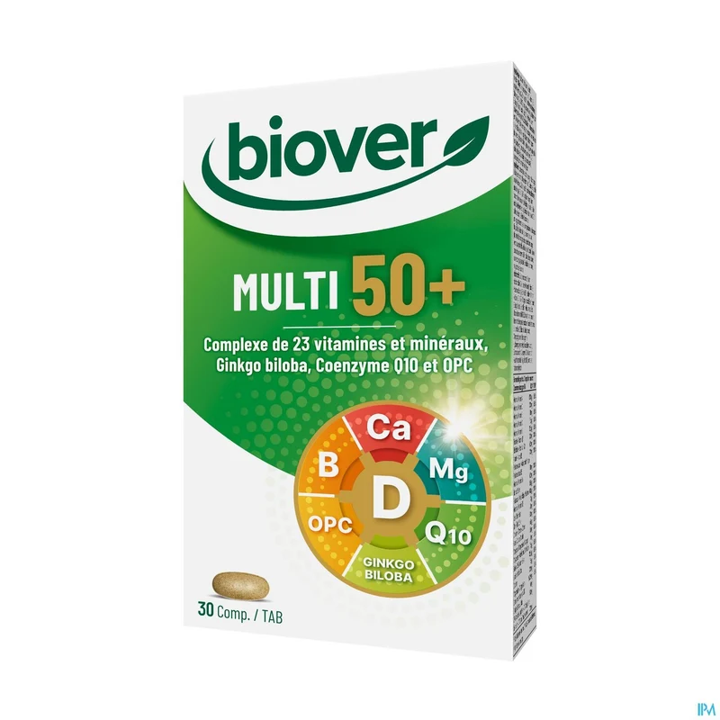 Biover Multi 50+ | 30 tabletten | Vitaminen en mineralen 50+