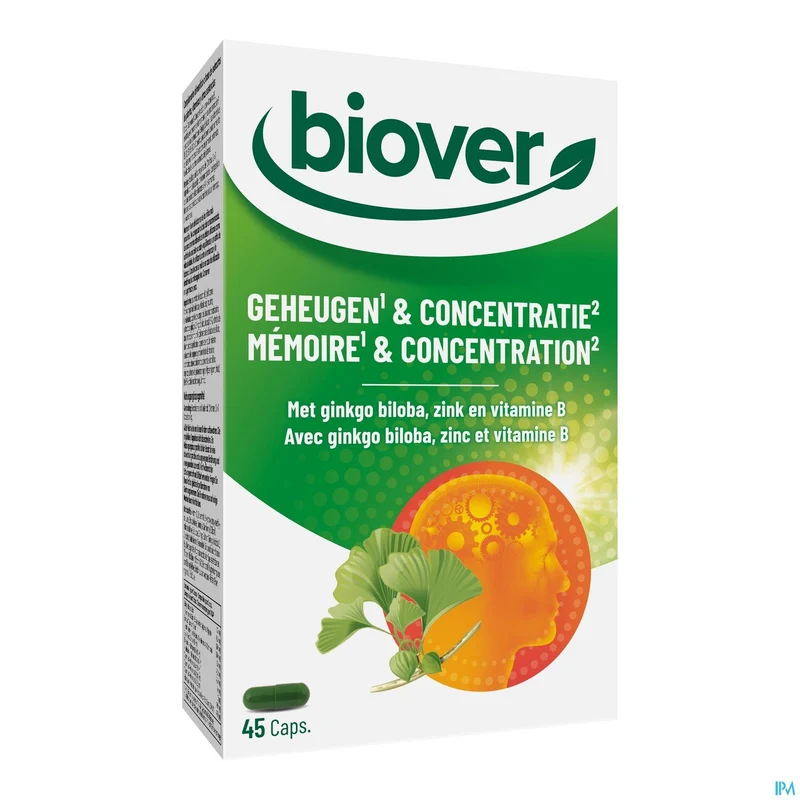 Biover Geheugen & Concentratie | 45 capsules | Voedingssupplement