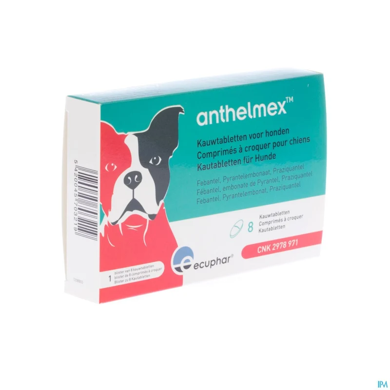 Anthelmex Kauwtabletten Hond 8 - Effectieve Ontwormingstabletten voor Honden en Puppy's