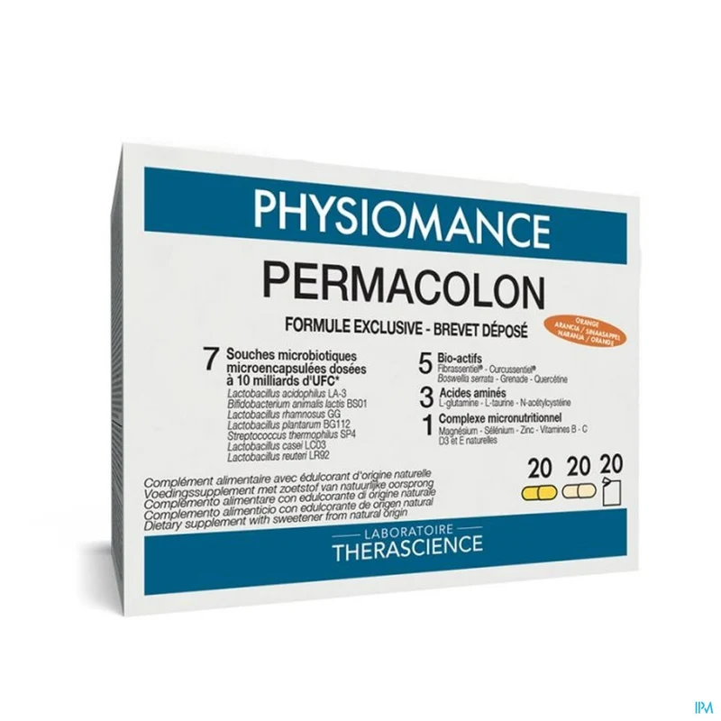 Physiomance Permacolon | 20 capsules + 20 zakjes | Darmgezondheid