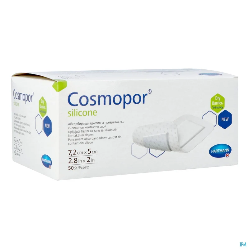 Cosmopor Silicone | 50 wondverbanden 7,2x5cm | Wondzorg