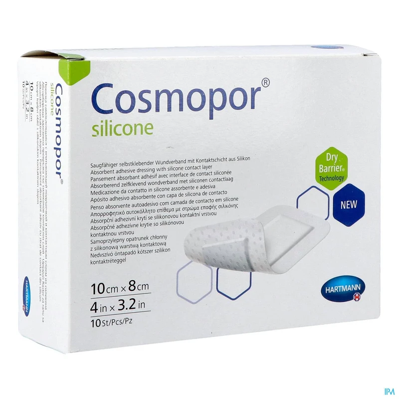 Cosmopor Silicone | 10 wondverbanden 10x8cm | Wondzorg