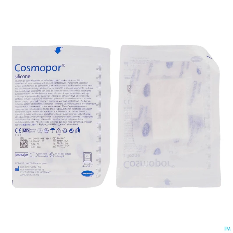 Cosmopor Silicone | 10 wondverbanden 10x8cm | Wondzorg