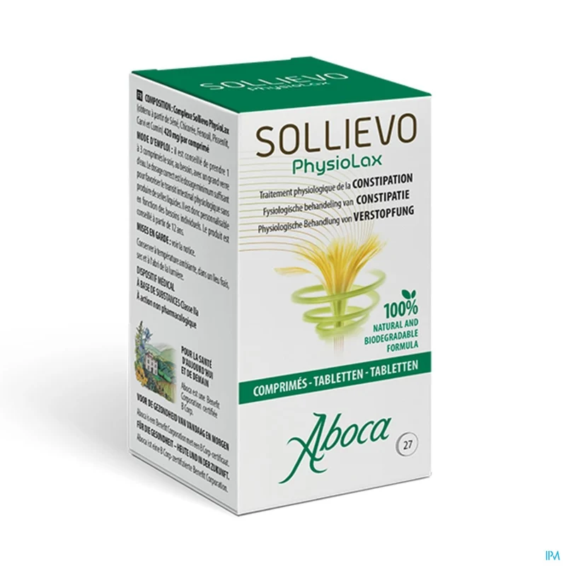 Sollievo Physiolax | 27 tabletten | Natuurlijke darmregulatie