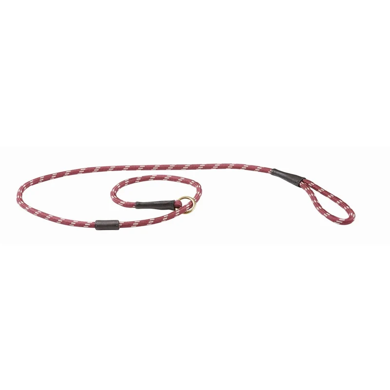WeatherBeeta Slip Dog Lead Rope Leather Burgundy/Brown