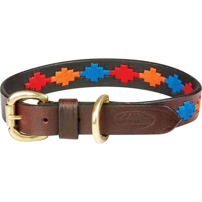 WeatherBeeta Collier Polo Cuir Beaufort Brown/Rouge/Orange/Bleu