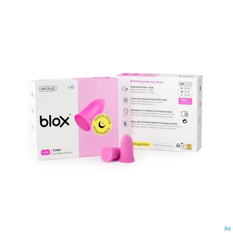 Blox Sleep Schuim Small | 5 paar roze oordopjes | Gehoorbescherming