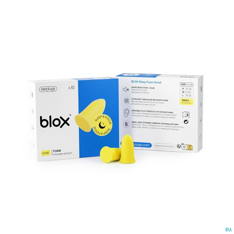 Blox Sleep Schuim Small | 5 Paar Gele Oordopjes | Geluidsdemping