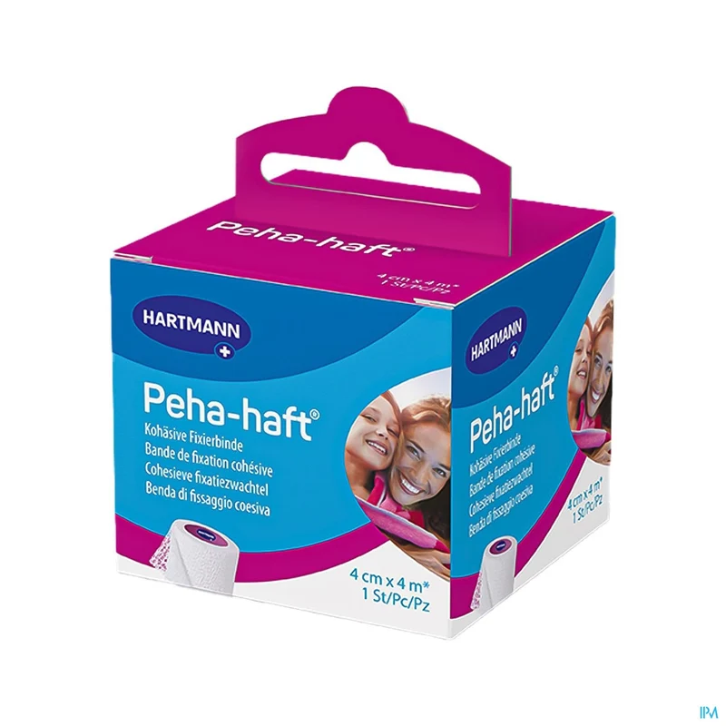 Peha Haft Selfcare Elastische Fixatiezwachtel 4cmx4m - Cohesief, Latexvrij, 85% Rekbaar