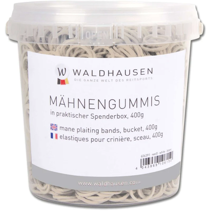 Waldhausen Petits élastiques à Crinière dans Seau Blanc