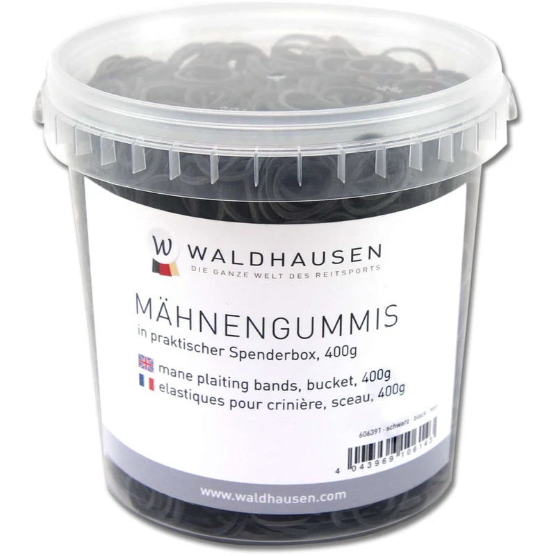 Waldhausen Petits élastiques à Crinière dans Seau Noir