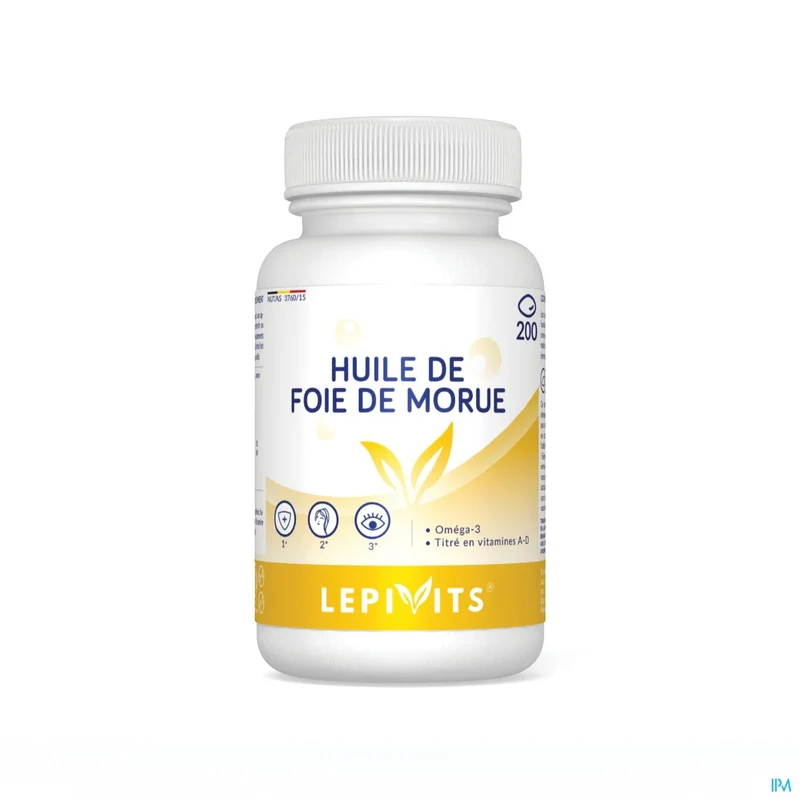 Lepivits Levertraanolie | 200 capsules | Omega-3 en Vitaminen