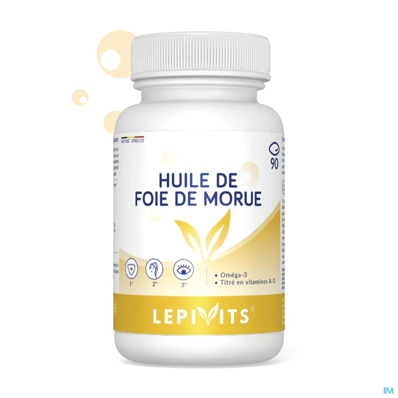 Lepivits Levertraanolie | 90 capsules | Omega-3 en vitamines