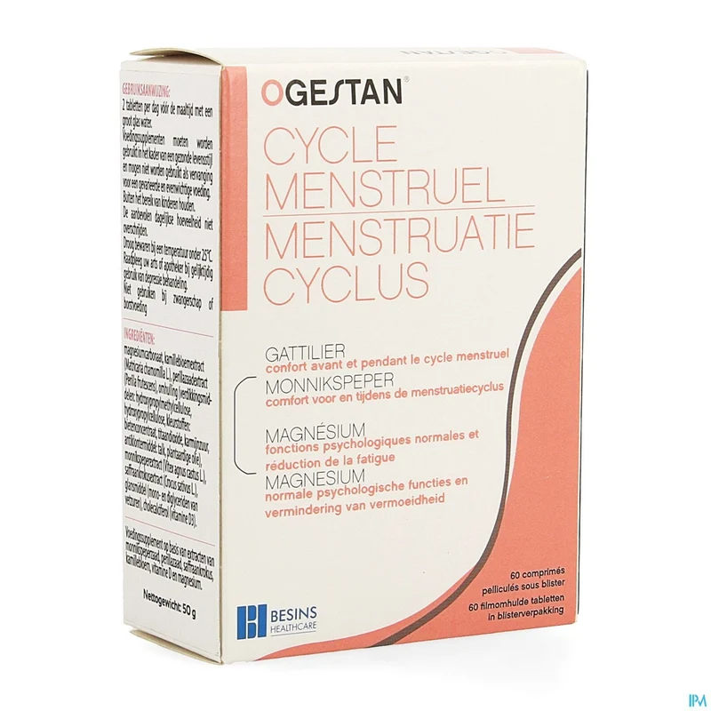 Ogestan Menstruatie Cyclus | 60 tabletten | Menstruatiecomfort
