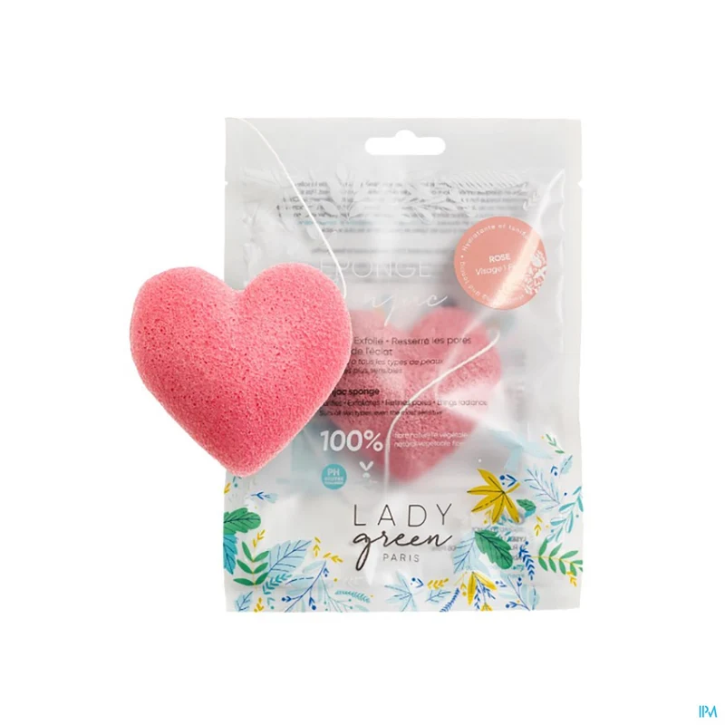 Lady Green Konjac Gelaatsspons Roze