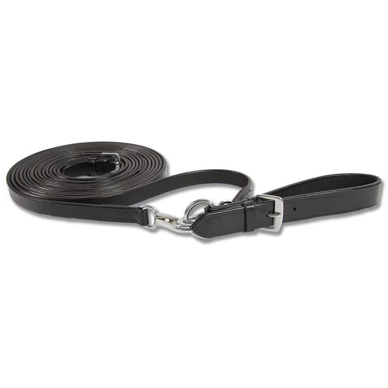 Star Longues Rênes 15mm Cuir Noir