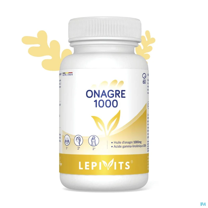 Lepivits Teunisbloemolie 1000mg | 60 capsules | Voedingssupplement