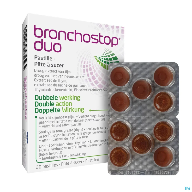 Bronchostop Duo | 20 pastilles | Hoest & Keel