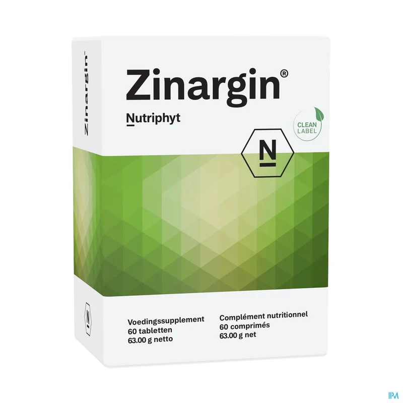 Zinargin | 60 tabletten | Voedingssupplement met zink en arginine