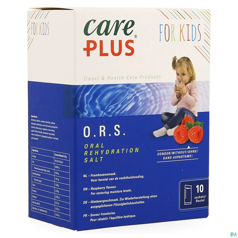 Care Plus Ors Kids Raspberry Zakje 10x5,3g