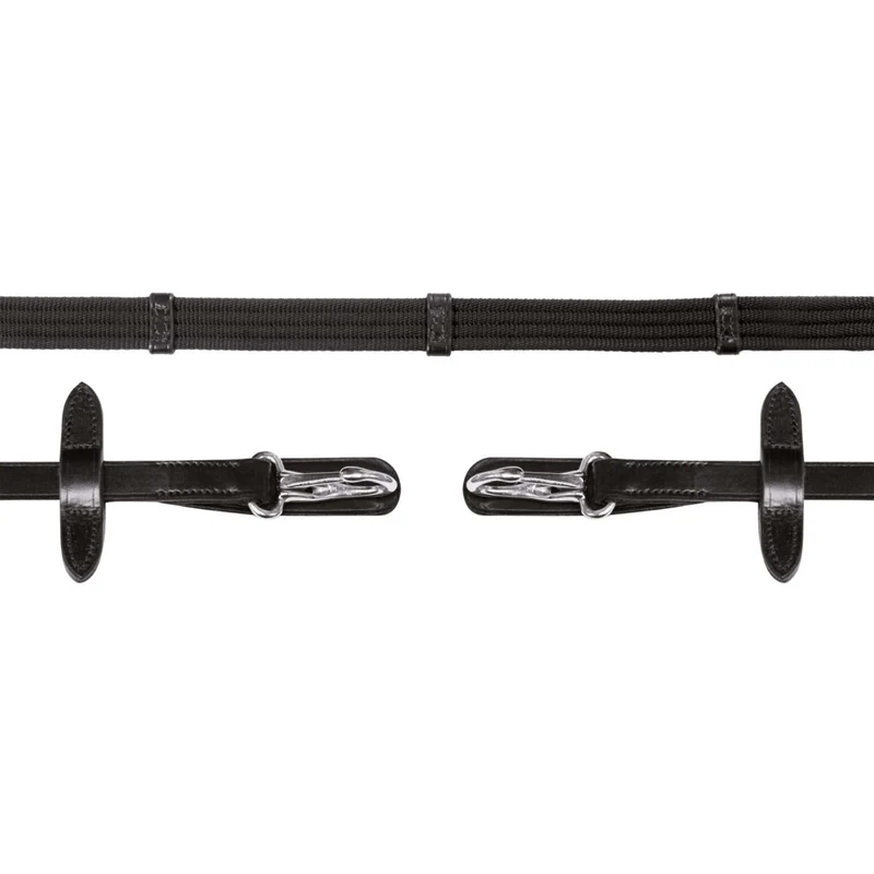 Schockemöhle Rênes Neo Line Clip Noir/Argent