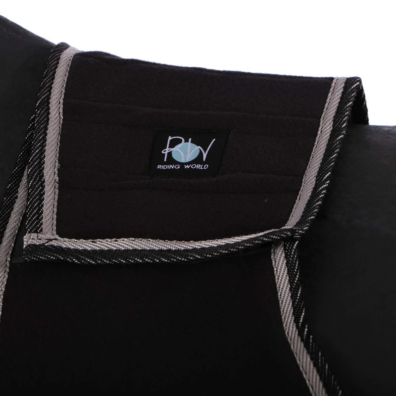 Riding World Couvre-reins Fleece Noir/Gris