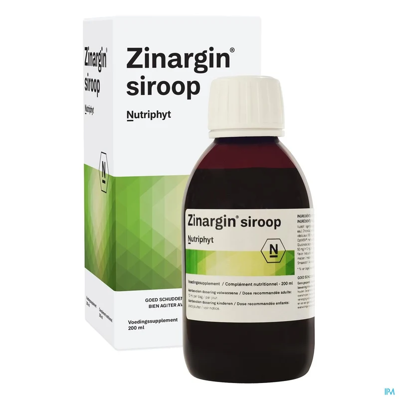 Nutriphyt Zinargin Siroop 200ml | Immuunsysteem & Concentratie Boost