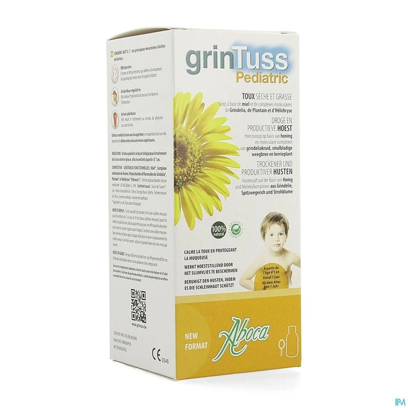 Aboca Grintuss Pediatric | 180g Siroop | Hoestmiddel voor Kinderen