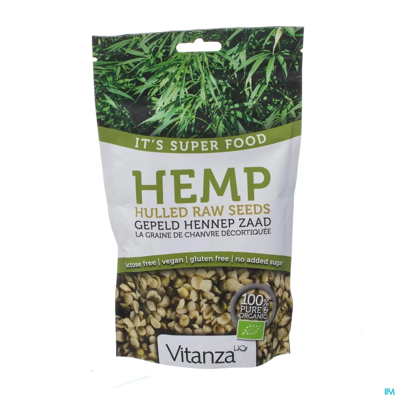Vitanza HQ Superfood Biologische Hennepzaden - Eiwitrijk, Omega-3, Glutenvrij, 200g