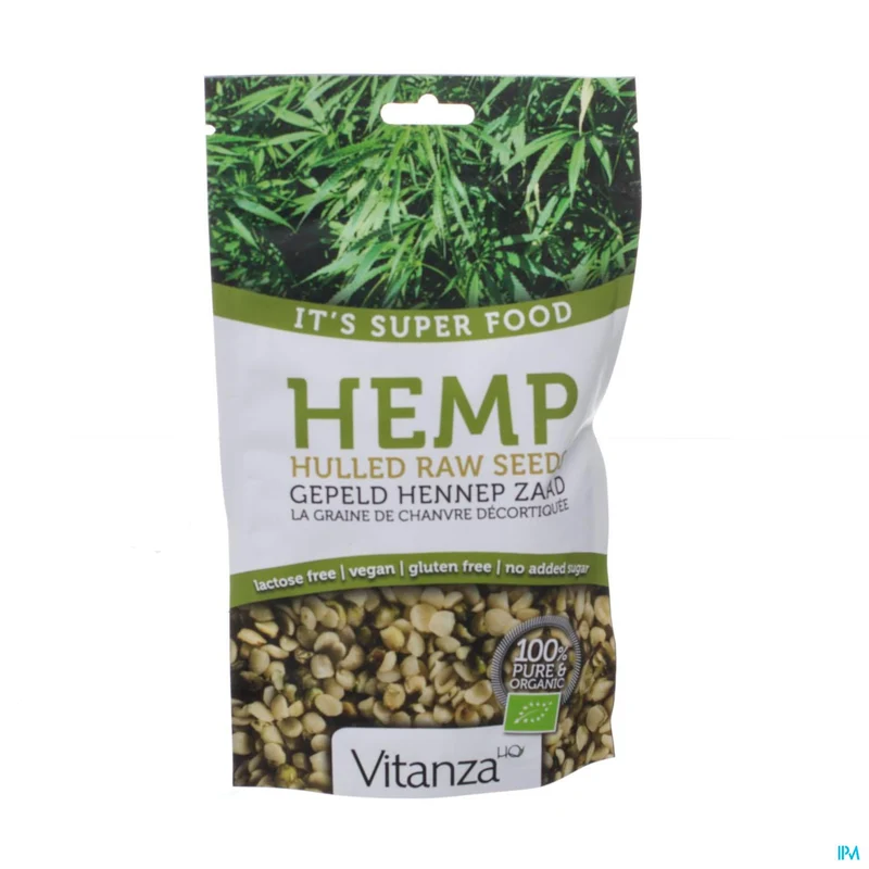 Vitanza HQ Superfood Biologische Hennepzaden - Eiwitrijk, Omega-3, Glutenvrij, 200g