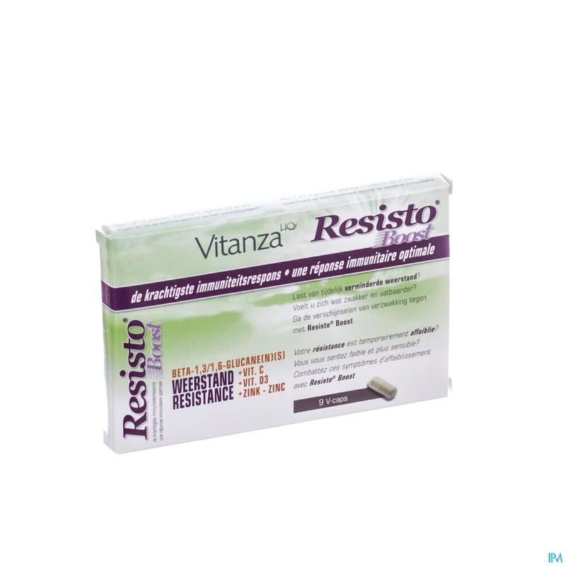 Vitanza HQ Resisto Boost | 9 V-caps 450mg | Weerstandsondersteuning